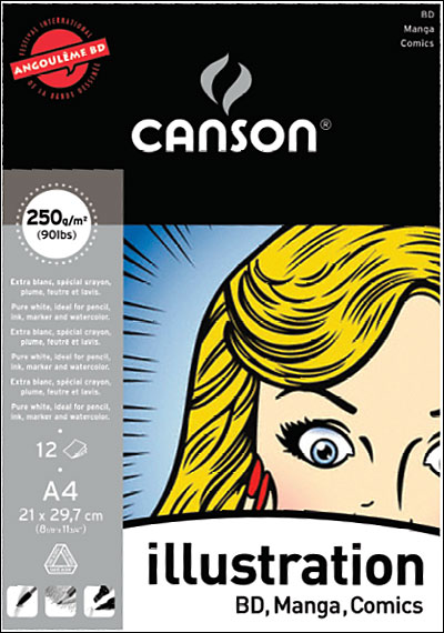 Bloc illustration Bd A3, 250 g 12 feuilles