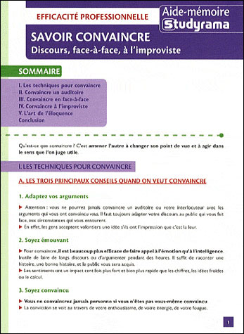 Savoir convaincre