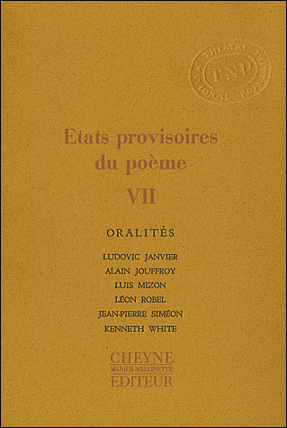 ÉTATS PROVISOIRES DU POÈME VII  (revue annuelle)