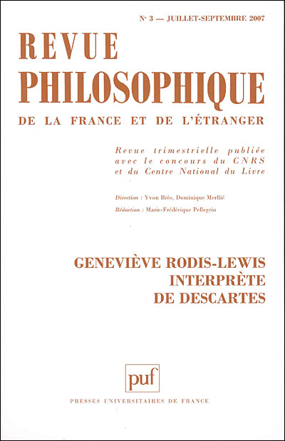 Revue philosophique 2007, t. 132 (3)