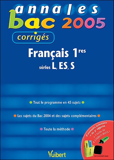 Annales du Bac Français 1ère L ES S