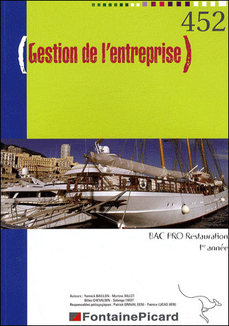 Gestion de l'entreprise, Bac pro restauration 1ère année