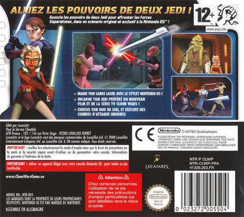 Star Wars The Clone Wars Jedi Alliance sur Nintendo DS Jeux