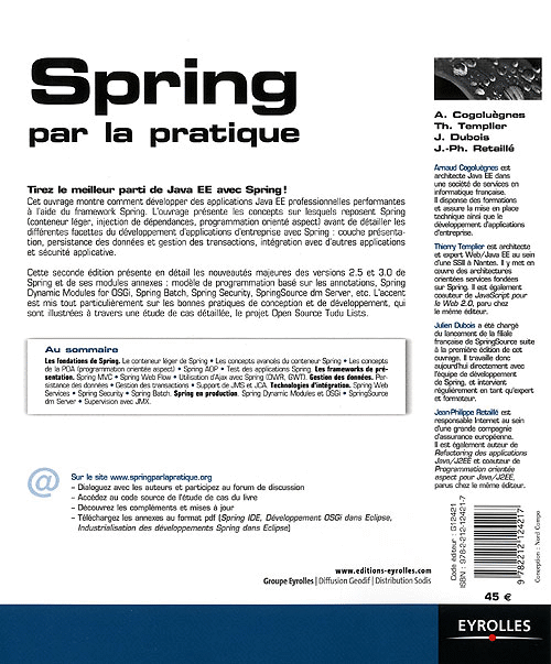 Spring par la pratique Spring et broché Arnaud