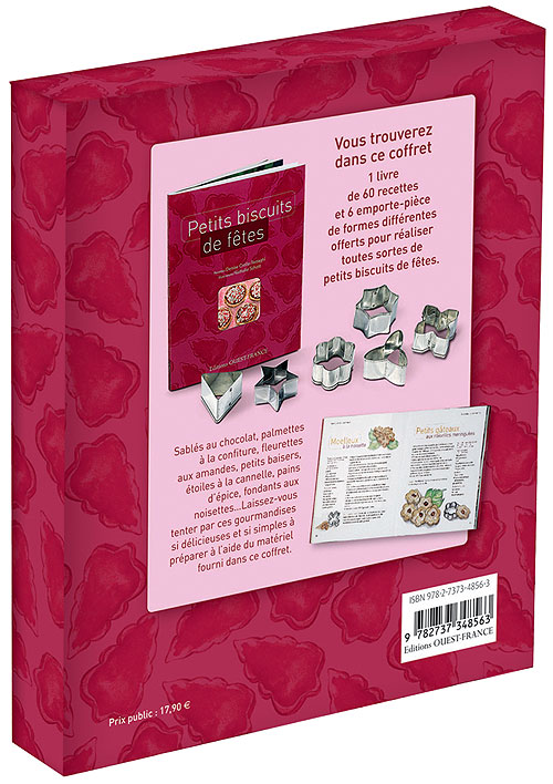 Coffret Cuisine Petits biscuits de fêtes (Livre 60 recettes + 6  emporte-pièces offerts)