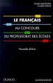 Le français au concours du professorat des écoles