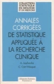 Annales corrigées de statistique appliquée à la recherche clinique