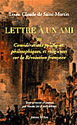 Lettre a un ami - Louis-Claude de Saint-Martin - broché