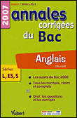 Annales corrigées Vuibert Bac Anglais LV1 et LV2 - 1