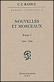 Nouvelles et morceaux premier volume 1903-1908 - Charles-Ferdinand Ramuz - relié