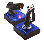 Saitek X45 Vol Contrôle Flight Stick les Deux Sections Digital Voir