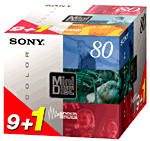 Sony MDW couleur 80 min x 9 + 1 gratuit - 1