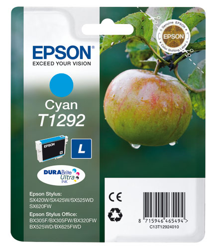 Cartouche d'encre Epson Pomme T1292 Cyan