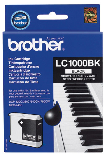 Brother LC1000BK - zwart - origineel - inktcartridge