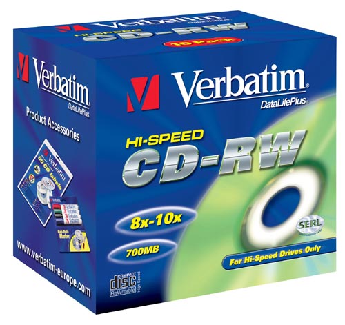 Verbatim CD-RW DataLifePlus 80 min x 10