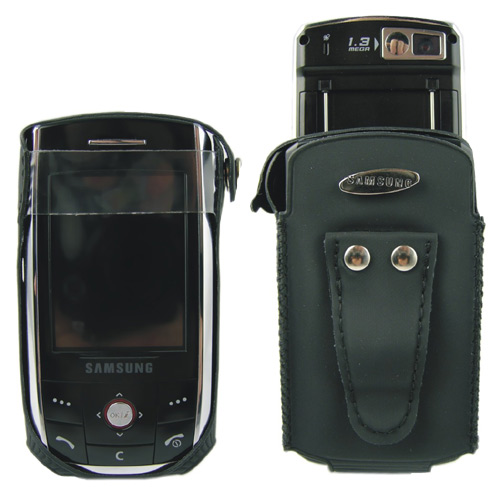 Samsung Etui cuir noir pour SGH-D800