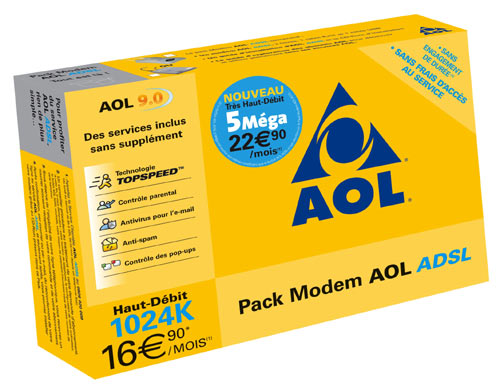 Aol Pack Modem Adsl 1024 Kbps 5 Mbps Kit De Connexion Internet Achat Prix Fnac