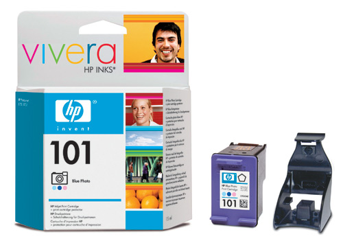 HP 101 - blauwe foto (lichtcyaan, lichtmagenta, blauw) - origineel - printcartridge (foto)