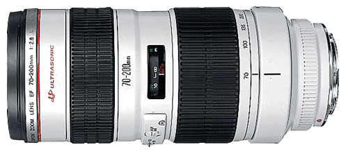 Objectif Reflex Canon EF 70-200mm f/2,8 L USM Blanc