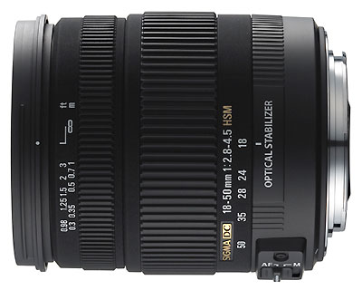 Sigma 18-50 Mm F2.8-4.5 Dc Hsm Os 67 Mm Objectif (Adapté À Nikon F) Noir