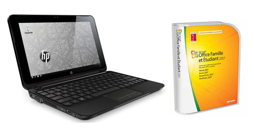 HP Mini 210-1067Sf 10,1" Led Noir + Microsoft Office Famille & Etudiant 2007