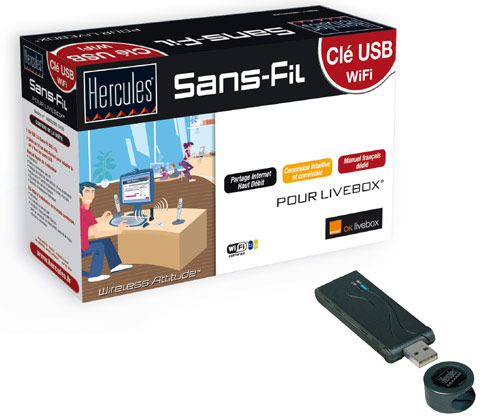 Hercules clé USB WiFi pour Livebox - Clé Wifi et Bluetooth - Achat ...