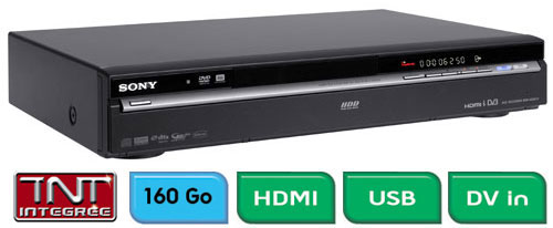 Sony RDR-HXD870B - Graveur de DVD / enregistreur à disque dur avec tuner TV  numérique - 160 Go - noir