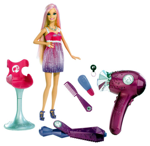 Ce kit de coiffure permet de reproduire le brushing de Barbie, il