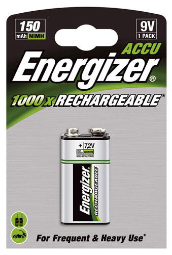 Pile rechargeable 175mAh 9V ENERGIZER - EHR22 - Chargeur de