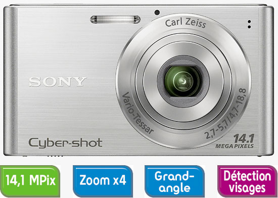 Sony Cyber-shot DSC-W320 Silver - Appareil photo compact Sony Cyber-shot DSC-W320 Silver - Appareil photo compact