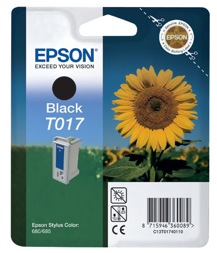 Epson T017 - 17 ml - noir - original - emballage coque avec alarme ...