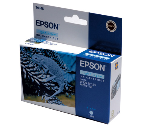 Epson T0345 - lichtcyaan - origineel - inktcartridge
