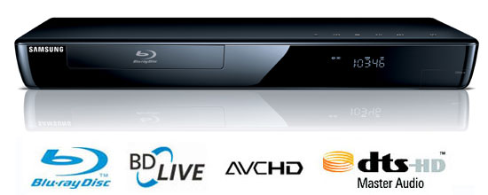 Samsung BD-P3600 - Lecteur de disque Blu-ray - Niveau supérieur - Ethernet  - brillant noir