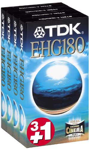 Pack De 3 Cassettes VHS TDK TV-180 - 180 Minutes D'Enregistrement (Import Allemagne)