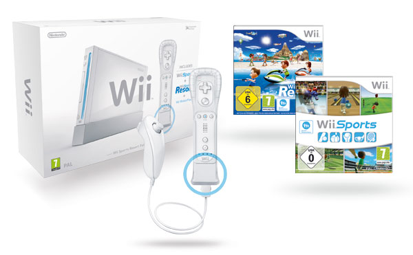 wii console with wii sports resort