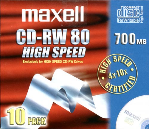 Maxell - 10 x CD-RW - 700 Mo (80 min) 4x - boîtier CD