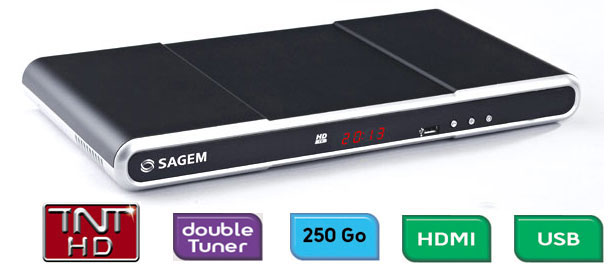 SAGEM DTR 84250T HD - Tuner TV numérique DVB/enregistreur à disque dur -  250 Go