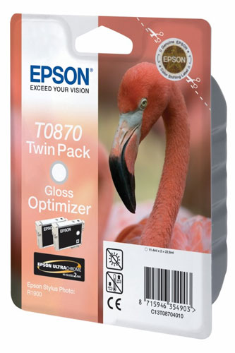 Cartouche Epson T0870 x2 optimiseur de brillance