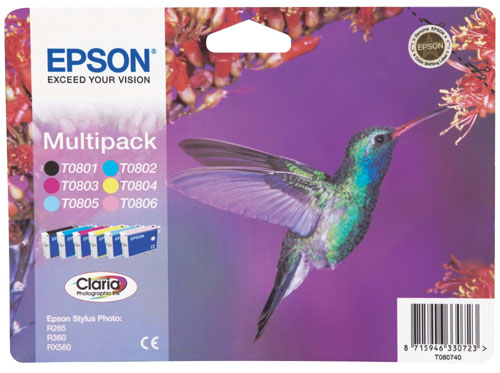 Pack de Cartouche d'encre Epson Colibri 6 couleurs