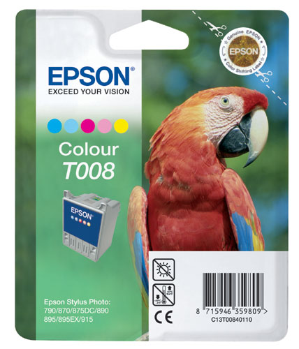Cartouche Epson T008 Pack 5 couleurs QuickDry