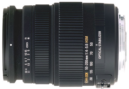 Sigma 50-200 Mm F4.0-5.6 Dc Hsm Os 55 Mm Objectif (Adapté À Canon Ef) Noir