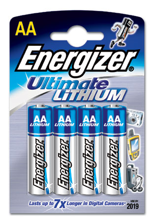 Energizer 4 piles FR6 AA Lithium