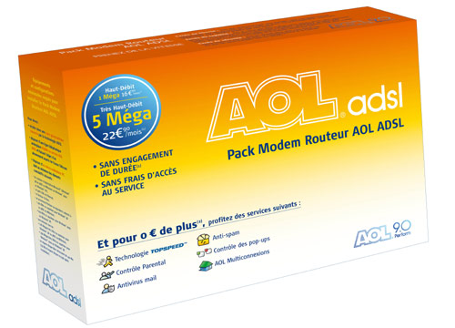Aol Pack Modem Routeur Adsl 1024 Kbps 5 Mbps Kit De Connexion Internet Achat Prix Fnac
