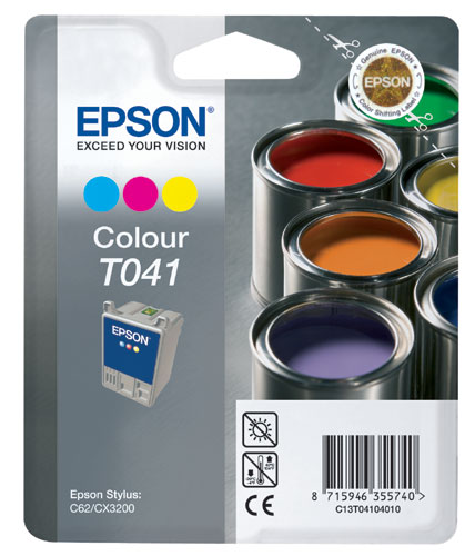 Cartouche Epson T041 Pack 3 couleurs QuickDry