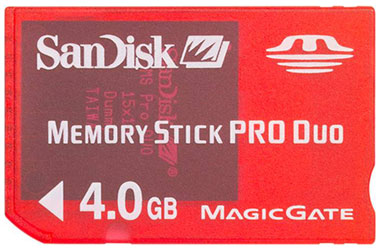 Sandisk Memory Stick Pro Duo Gaming 4 Go Pour Psp Et Ps3