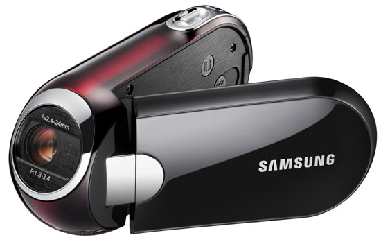 Samsung SMX-C10 - Caméscope - 800 KP - 10x zoom optique - carte Flash - rouge
