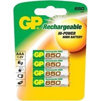 Pack de 4 piles GP Battery AAA 650 Mah