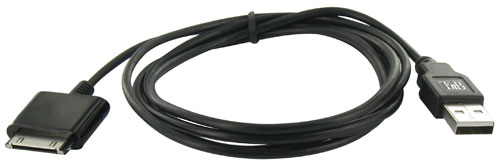 T'nb Câble USB/Dock pour iPhone 3G, 3Gs et 4 & iPod - Noir