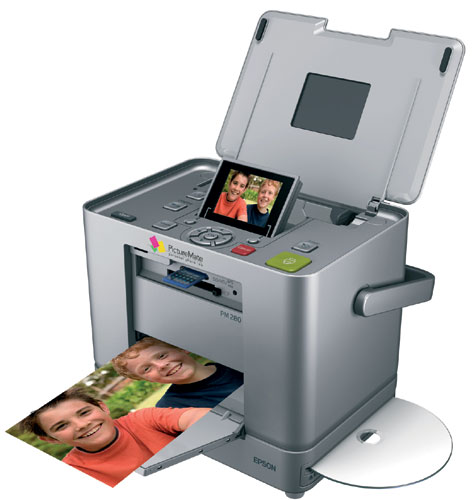 Epson PictureMate 280 - Imprimante - couleur - jet d'encre - 101.6 x 152.4 mm - 5 760 x 1 440 ppp jusqu'à 0.7 min/page (couleur) - USB