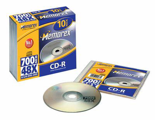 Memorex Professional - 10 x CD-R - 700 Mo (80 min) 48x - boîtier CD étroit